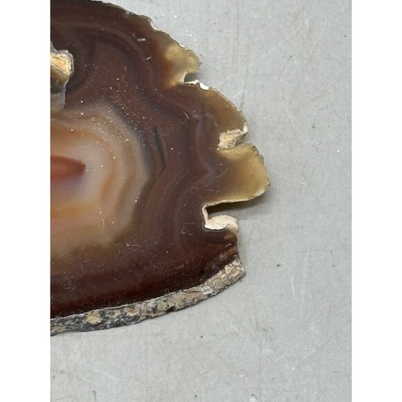 Polished Banded Agate Slice With Natural Edges & Earthy Tones READ - Picture 7 of 10